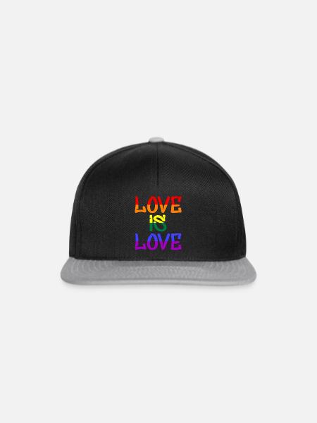 Love is Love - Snapback Cap - Schwarz/Grau