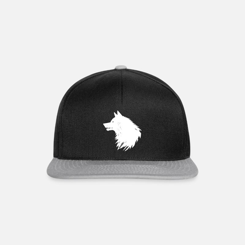 Le Loup blanc - Casquette snapback - noir/gris