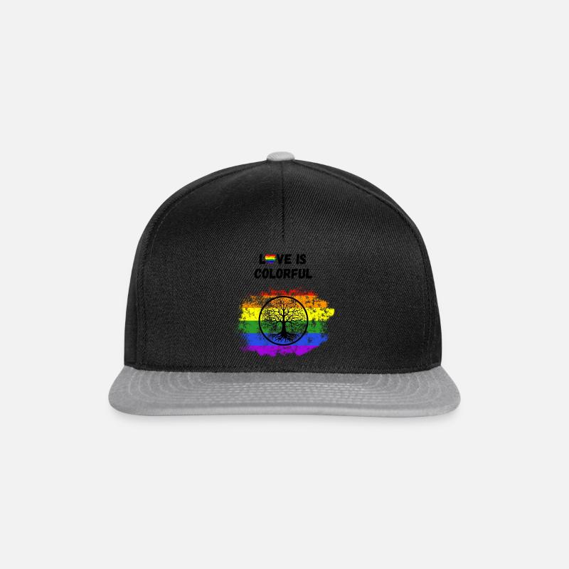 Love is colerful - Snapback Cap - Schwarz/Grau