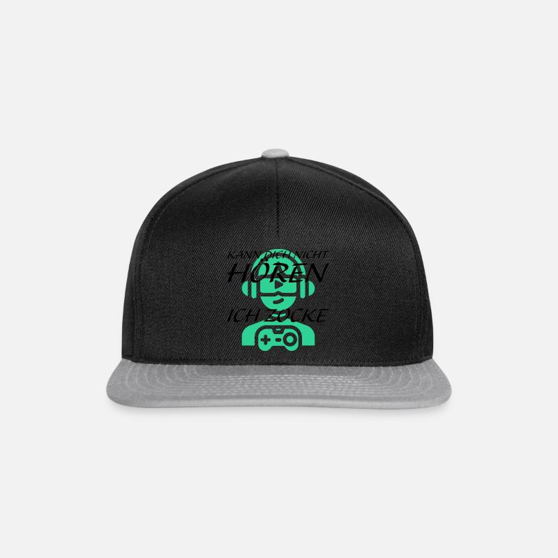 I can't hear you I'm gambling - Snapback Cap - black/grey