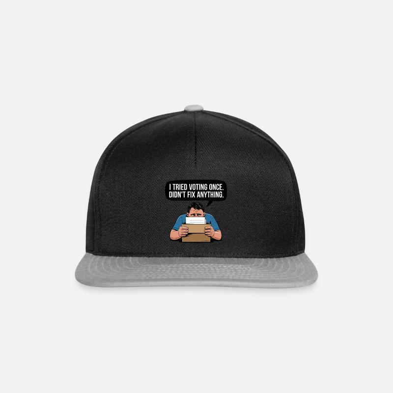 Ich habe einmal versucht, abzustimmen. Es hat nich - Snapback Cap - Schwarz/Grau