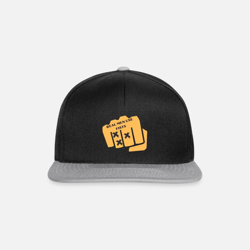 Fäuste Karte Grafik - Snapback Cap - Schwarz/Grau