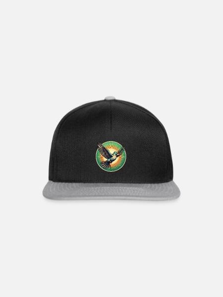 Eine Taube, die Hoffnung bringt - Snapback Cap - Schwarz/Grau