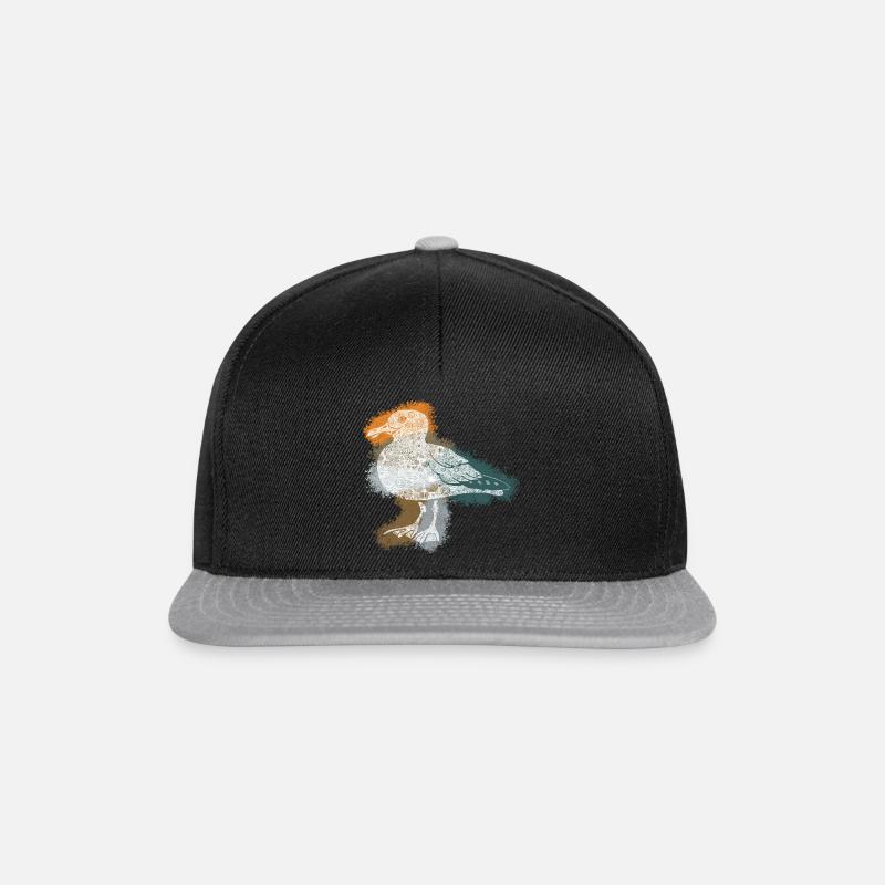 Zentangle Gull - Snapback Cap - black/grey