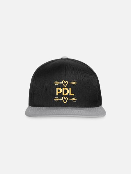Danke Herz - PDL Pflegedienstleitung - Snapback Cap - Schwarz/Grau