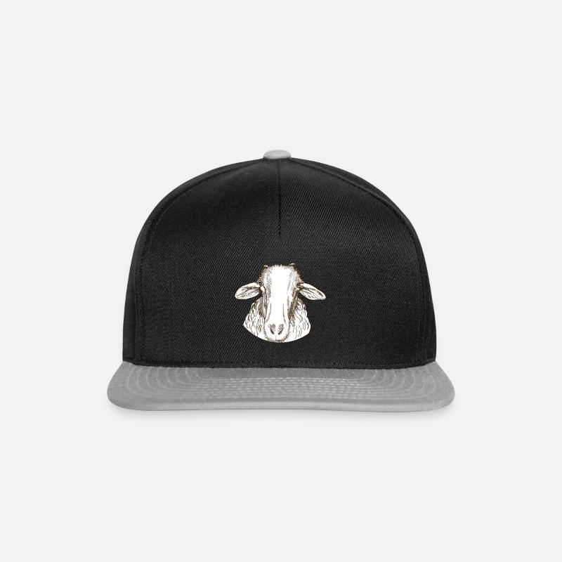 Schaf - Snapback Cap - Schwarz/Grau