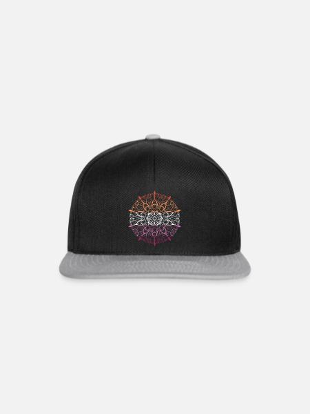 Mandala-lesbisch - Snapback Cap - Schwarz/Grau