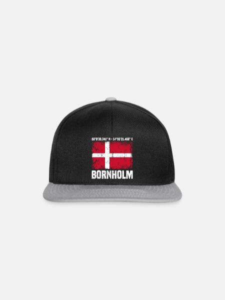 Inseltrip Bornholm - Snapback Cap - Schwarz/Grau