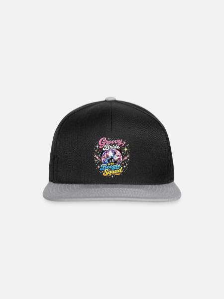 Groovy Bride & Boogie Squad JGA Diskokugel - Snapback Cap - Schwarz/Grau