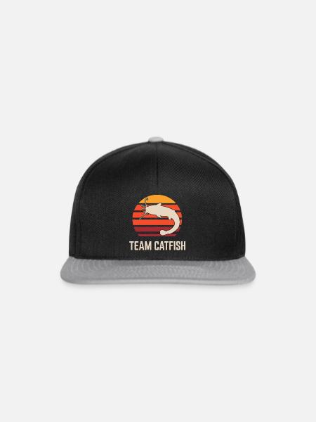 Wels Angeln - Snapback Cap - Schwarz/Grau