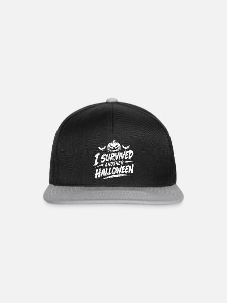 I Survived Another Halloween - Snapback Cap - Schwarz/Grau