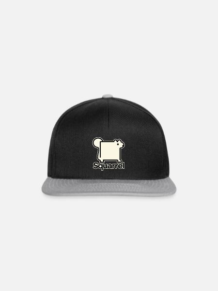 Eckhörnchen - Snapback Cap - Schwarz/Grau