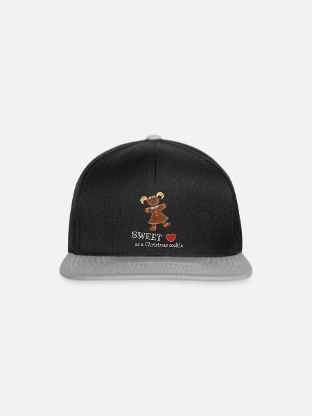 Sweet as a Christmas cookie - Lebkuchenmädchen - Snapback Cap - Schwarz/Grau