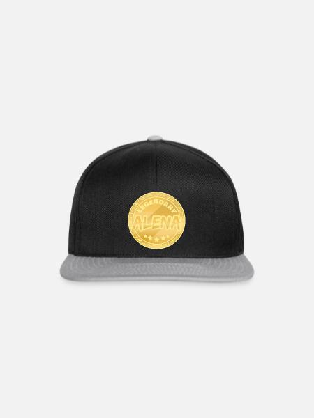 Geschenkidee Alena - Snapback Cap - Schwarz/Grau