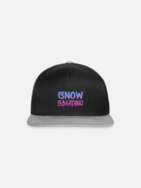 snowboarding boarden - Snapback Cap - Schwarz/Grau
