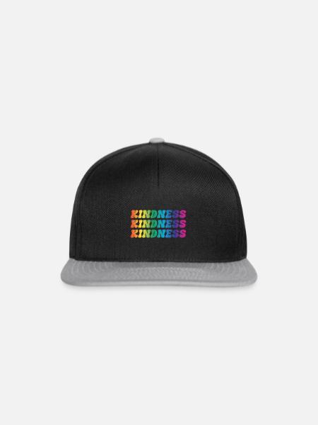 Kindness Spruch - Snapback Cap - Schwarz/Grau
