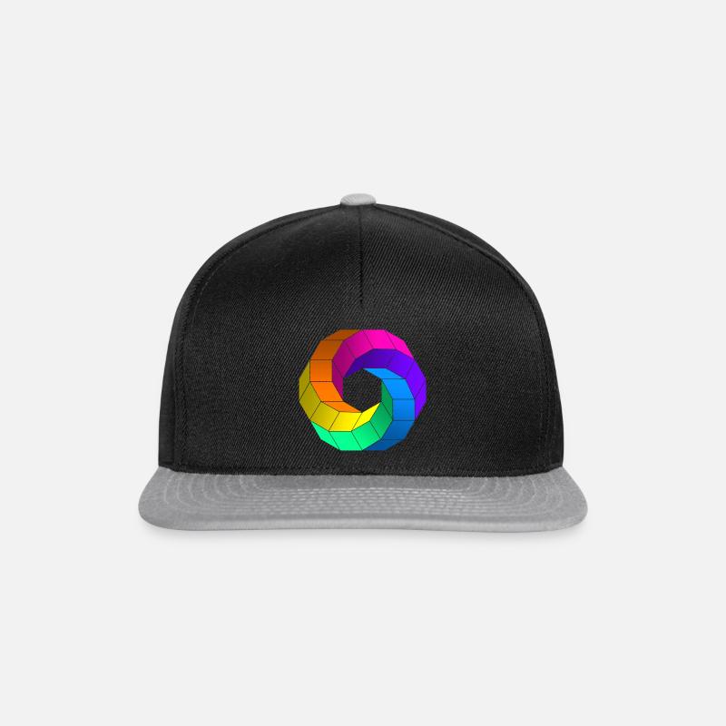 Twisted ring 004 - Snapback Cap - black/grey