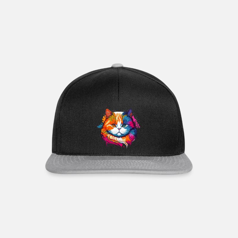 Fat Splash Cat - Snapback Cap - black/grey
