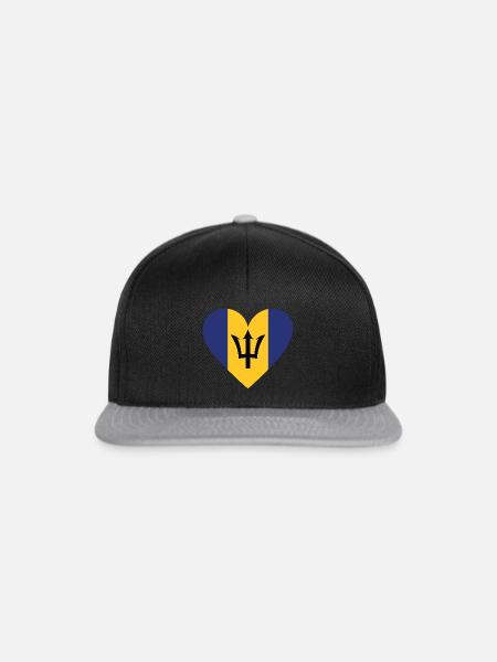 Barbados Heart - Snapback Cap - Schwarz/Grau