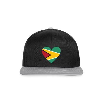 Cœur du Guyana - Casquette snapback - noir/gris - Devant