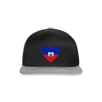 Cœur d’Haïti - Casquette snapback - noir/gris - Devant