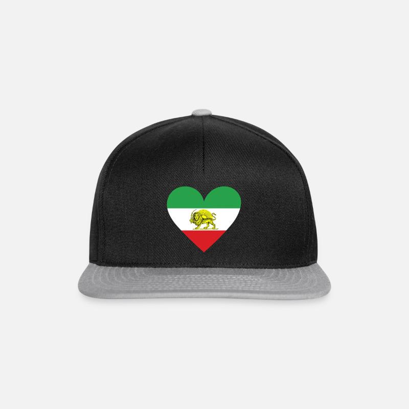 Iran Heart - Snapback Cap - Schwarz/Grau