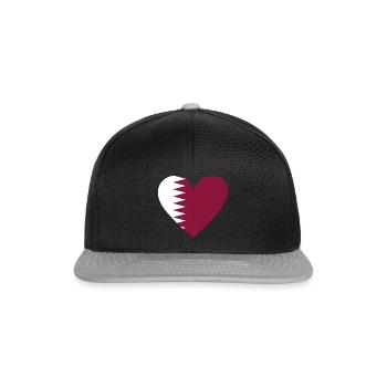 Qatar Heart - Snapback Cap - Schwarz/Grau - Vorne