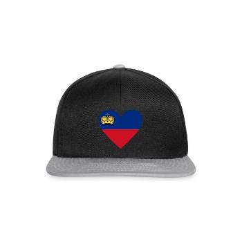 Liechtenstein Heart - Snapback Cap - black/grey - Front
