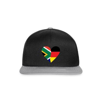 Afrique du Sud Allemagne Cœur - Casquette snapback - noir/gris - Devant