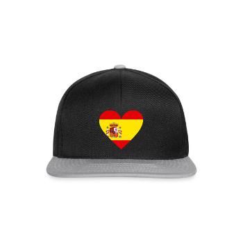 Espagne Cœur - Casquette snapback - noir/gris - Devant