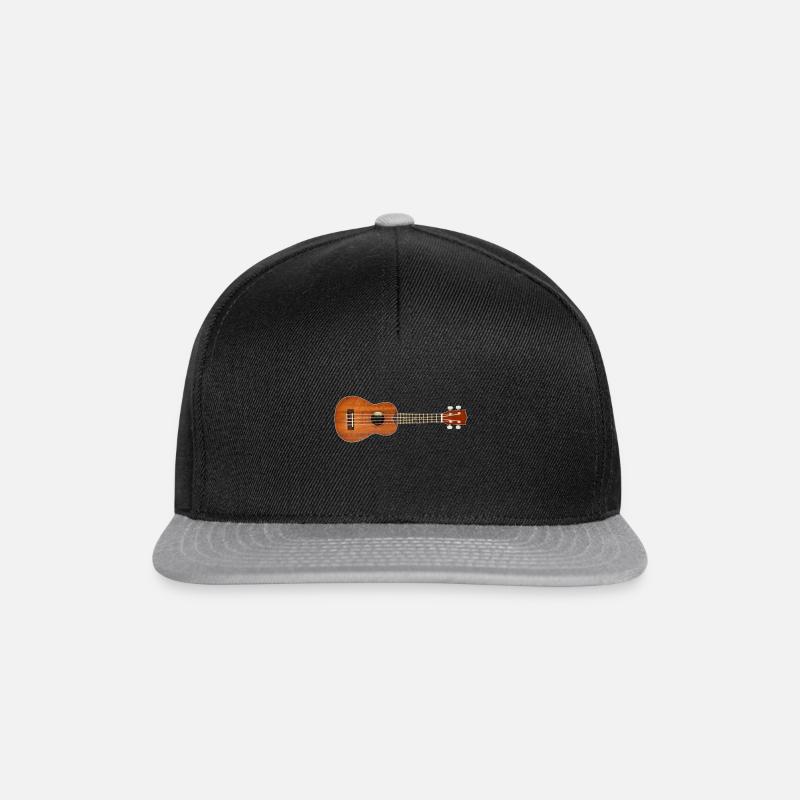 Gitarre Ukulele - Snapback Cap - Schwarz/Grau