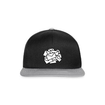 Letters postman letters letter mail post messages - Snapback Cap - black/grey - Front