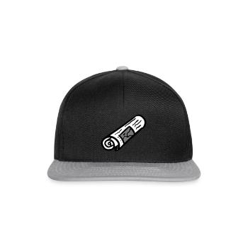 Zeitungsausträger Zeitung newspaper - Snapback Cap - Schwarz/Grau - Vorne