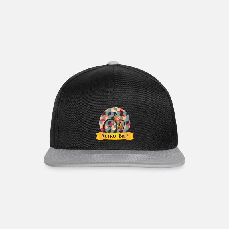 Fahrrad - Snapback Cap - Schwarz/Grau