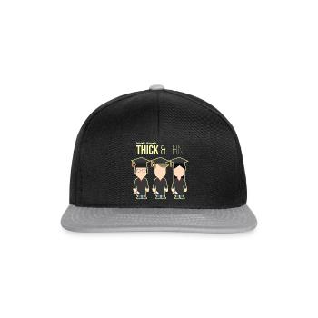 Cadeau d'obtention du diplôme - Casquette snapback - noir/gris - Devant