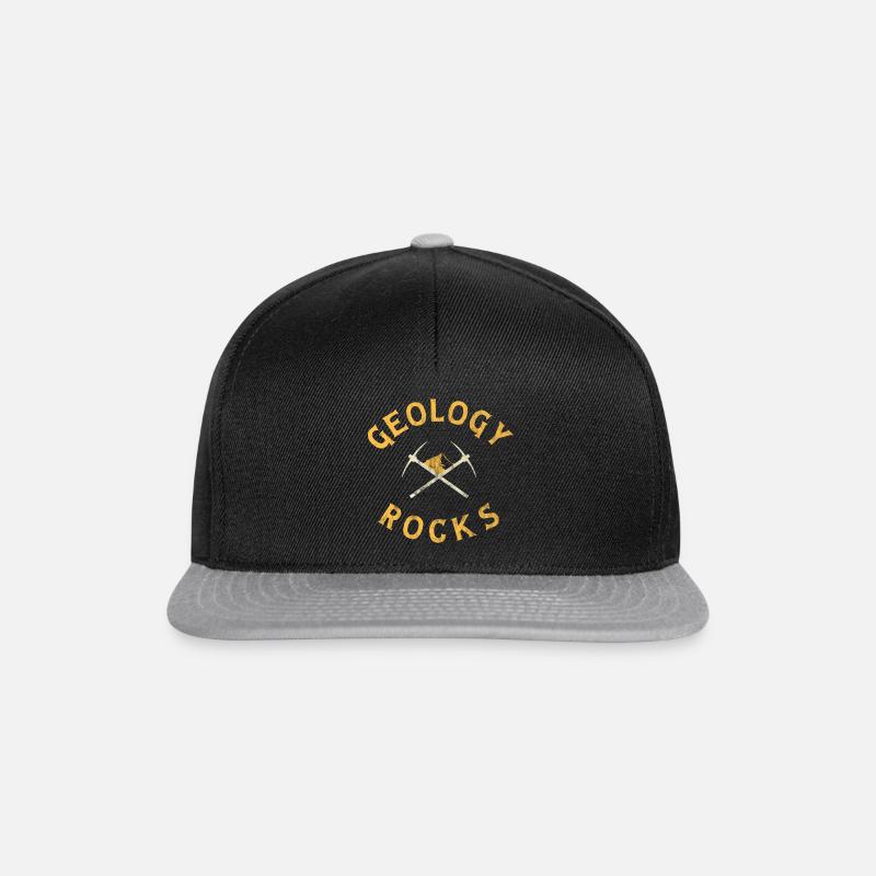 Geology rocks gift - Snapback Cap - black/grey