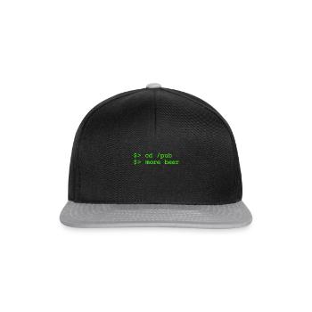 cd pub - plus de bière - Linux Shell - Casquette snapback - noir/gris - Devant