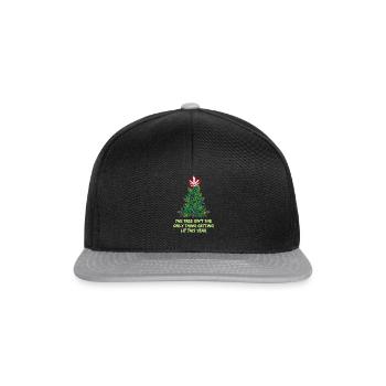 Arbre de Noël Weed Cannabis Marijuana Chanvre - Casquette snapback - noir/gris - Devant