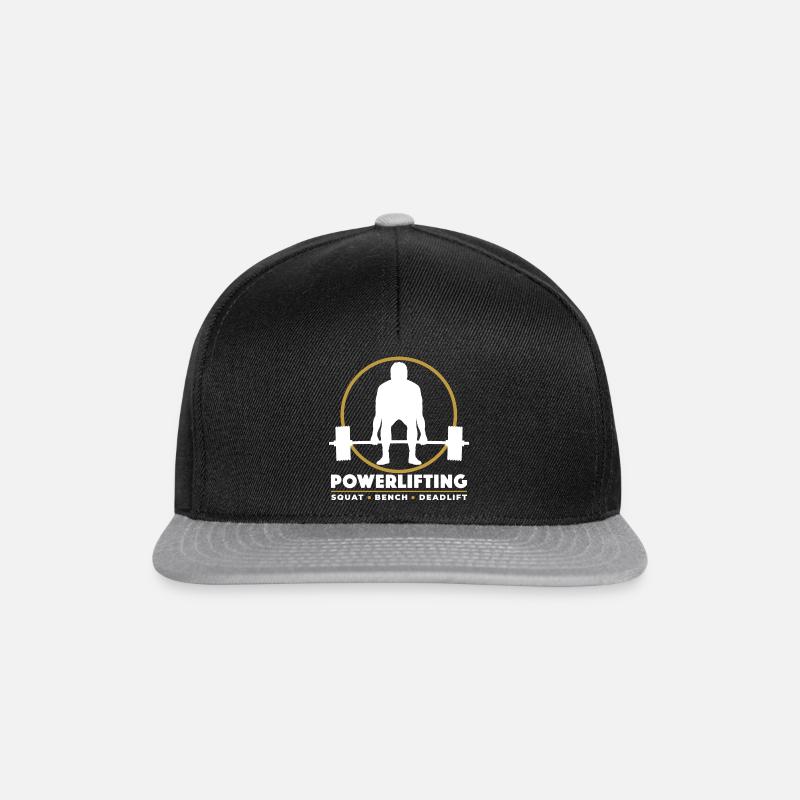 Power Lifting | Squat Bench Deadlift - Snapback Cap - black/grey
