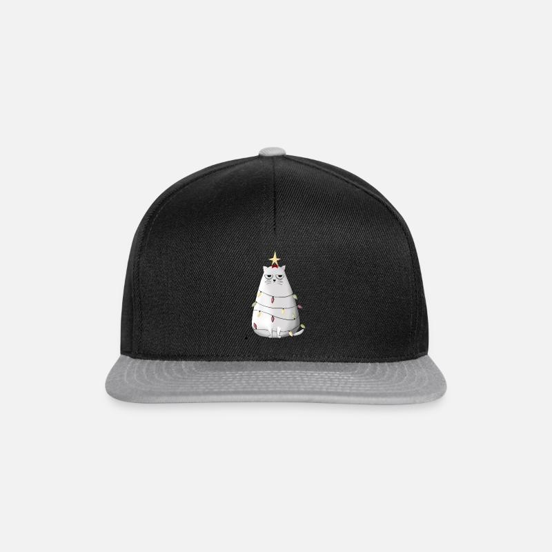 Grumpy christmas cat - Snapback Cap - Schwarz/Grau