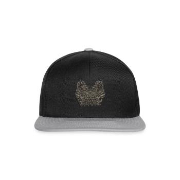 Graviertes Bali-Lächeln - Snapback Cap - Schwarz/Grau - Vorne