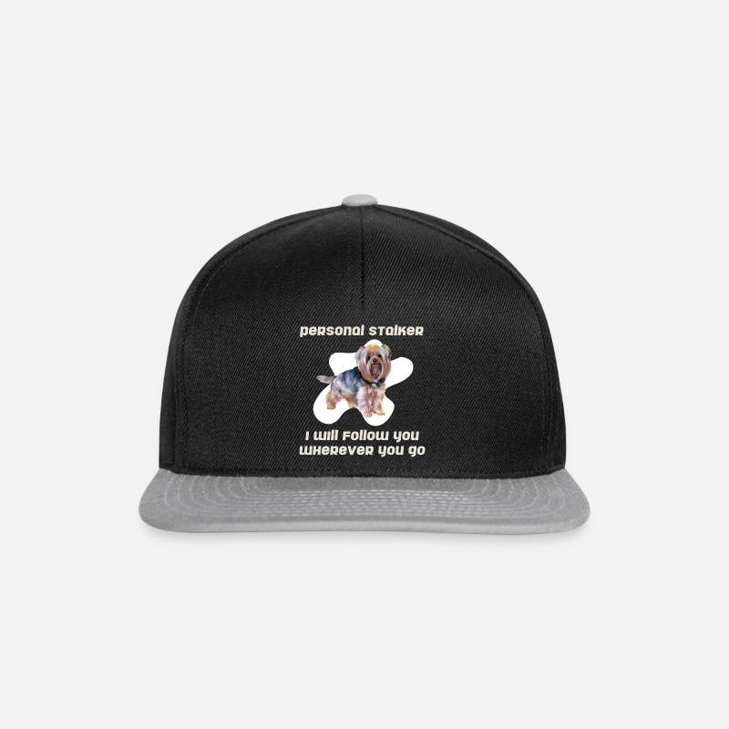 Personal Stalker Yorkie - Snapback Cap - Schwarz/Grau