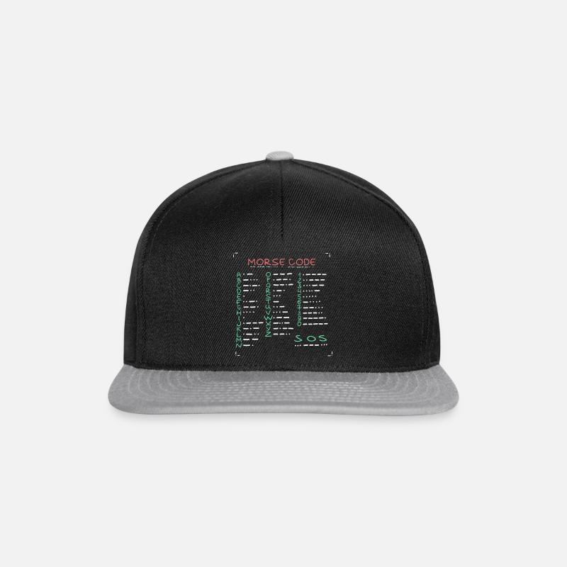 Morse Code Amateurfunker Funkamateur - Snapback Cap - Schwarz/Grau