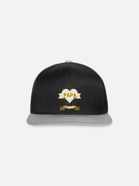 Papa d'Amour - Casquette snapback - noir/gris