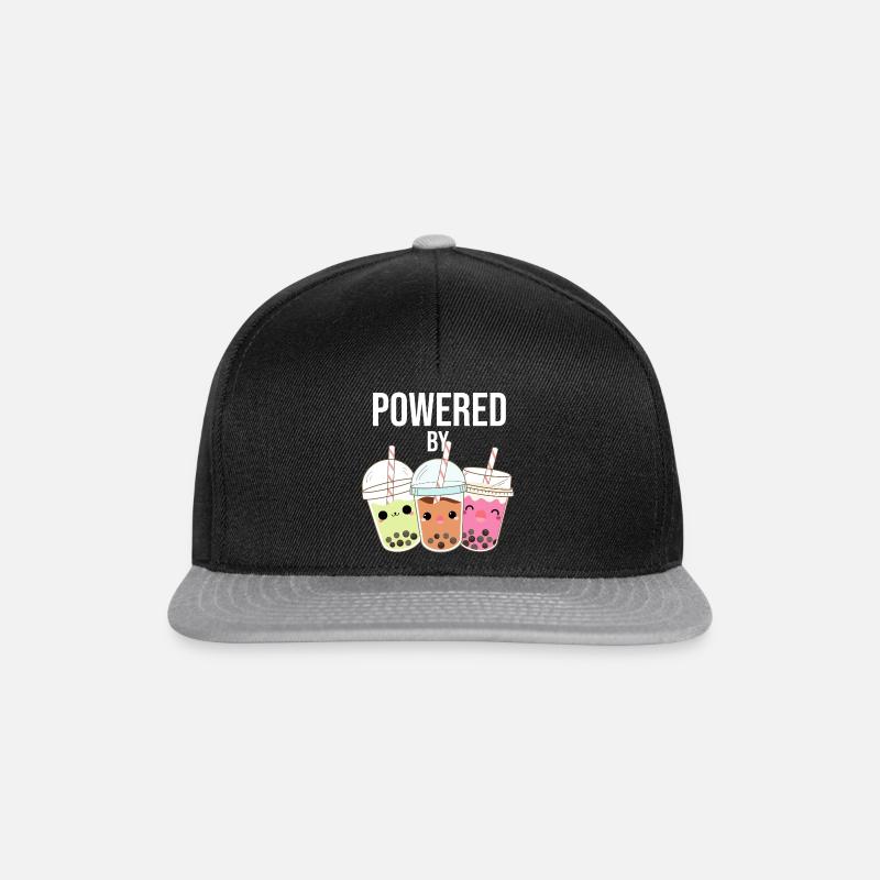 Alimenté par Bubble Tea Boba Bubble Tea Kawaii - Casquette snapback - noir/gris