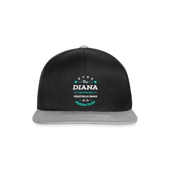 DIANA PARFAITE - NOM DIANA - Casquette snapback - noir/gris - Devant