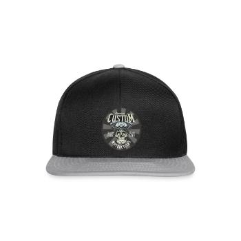 American Custom Motorcycles mit Strahlen - Snapback Cap - Schwarz/Grau - Vorne