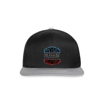 Salvation Prevents Damnation - Snapback Cap - black/grey - Front