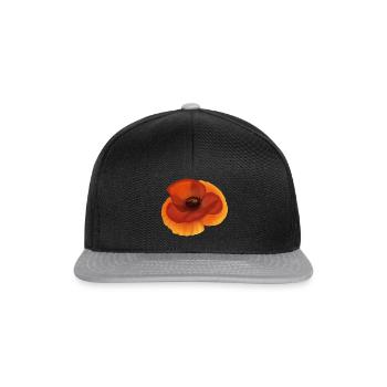 Mohn - Snapback Cap - Schwarz/Grau - Vorne