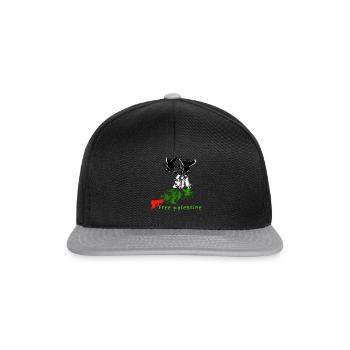 Palestine libre, colombes, liberté, guerre, Palestine - Casquette snapback - noir/gris - Devant